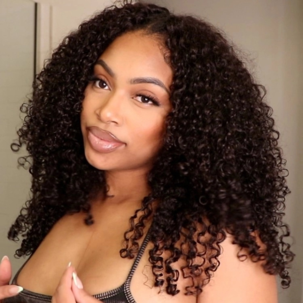 UNice Glueless V Part 0 Skill Needed Wig Beginner Friendly Natural Scalp Curly
